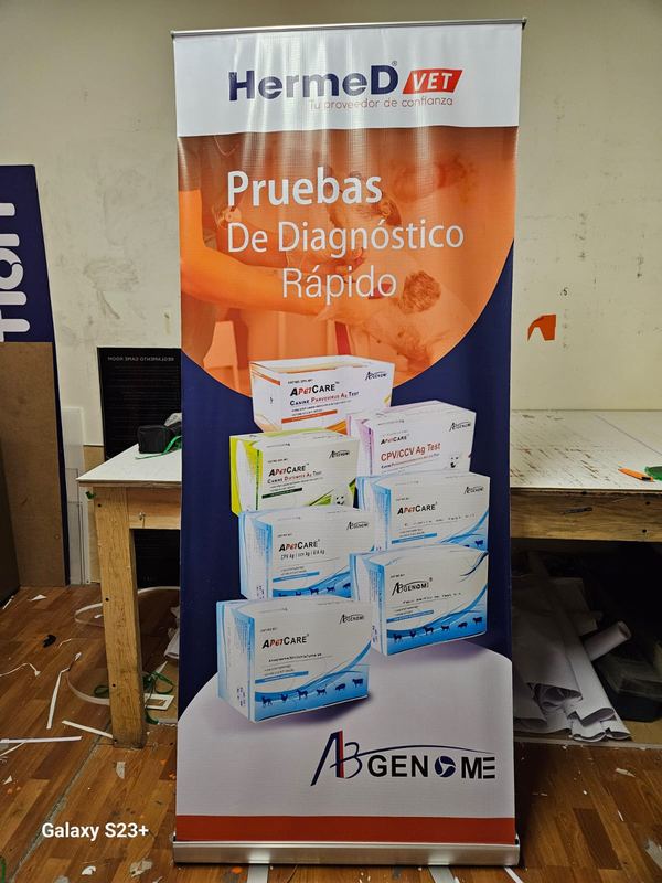 HermeD Vet — Roll-up diagnóstico rápido producido por Punto Clave en Monterrey