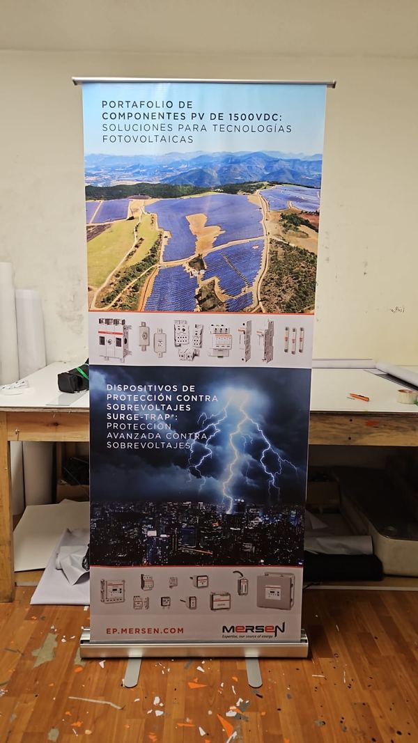 Mersen Solar — Roll-up fotovoltaico PV producido por Punto Clave en Monterrey