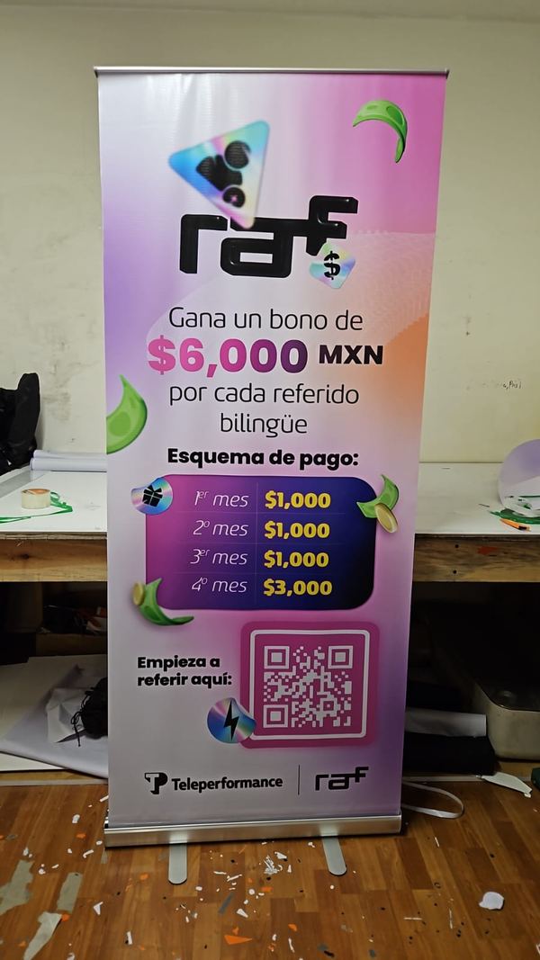 Teleperformance · RAF — Roll-up bono $6,000 MXN producido por Punto Clave en Monterrey