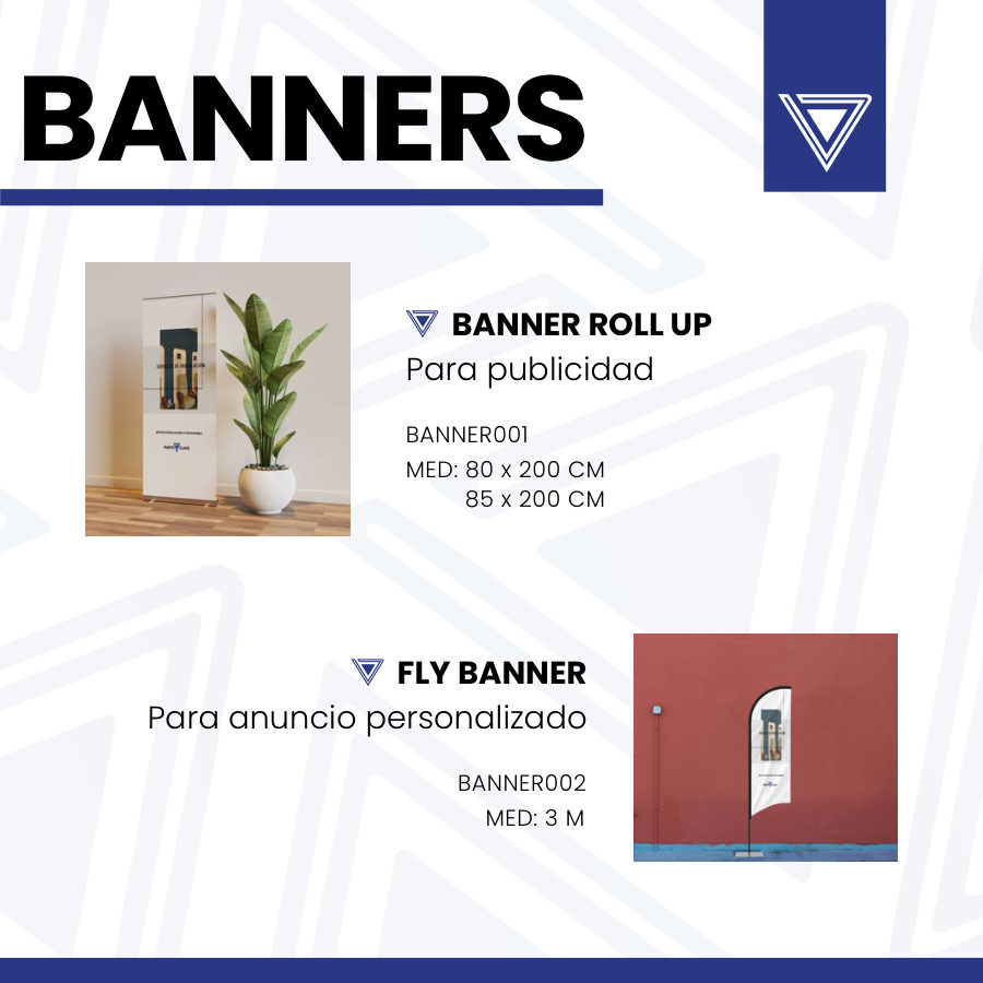 Página del catálogo de Banners y Displays de Punto Clave