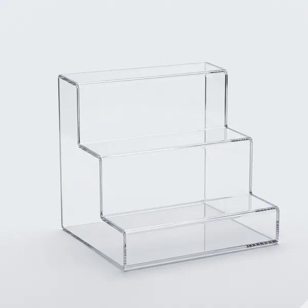 Display POP escalonado en acrílico para retail — Punto Clave Monterrey
