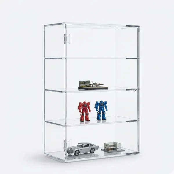 Vitrina de acrílico para coleccionables, maquetas y figuras — Punto Clave Monterrey