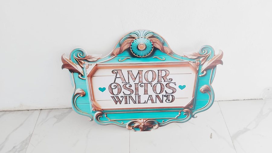 Amor Ositos — letrero cortado a la forma, producido por Punto Clave en Monterrey