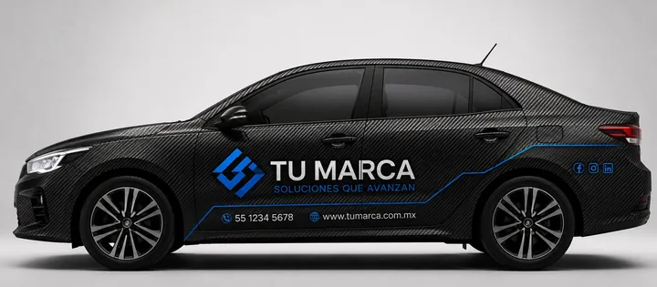 Auto con wrap completo nivel 5: cambio total de color y acabado en toda la carrocería