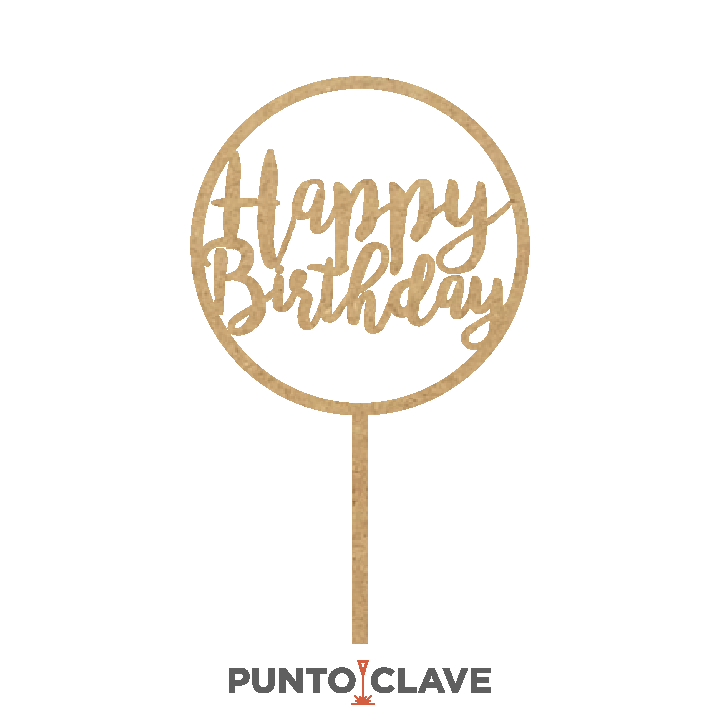 Cake topper Happy Birthday - Punto Clave